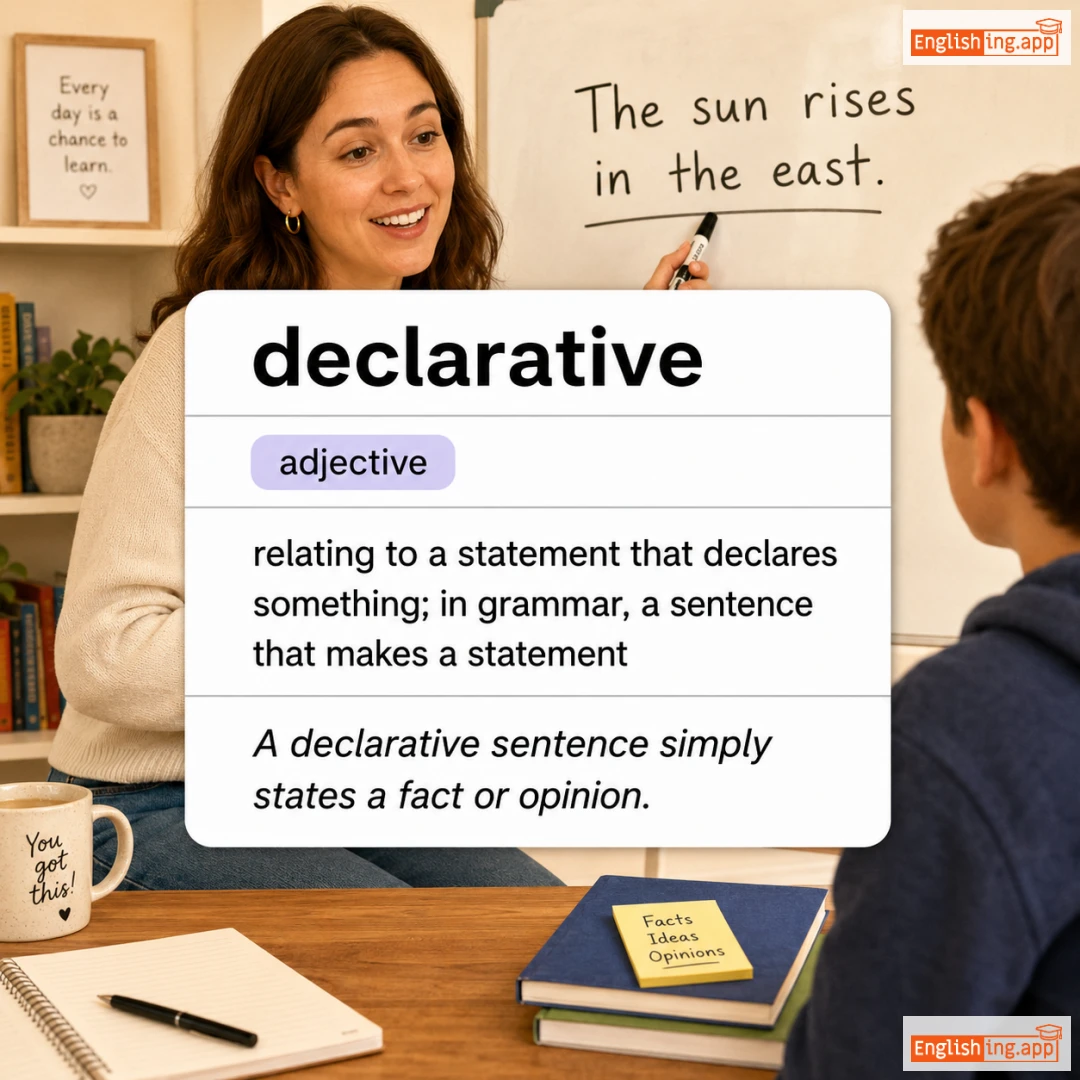 declarative definition card — visual illustration of the meaning