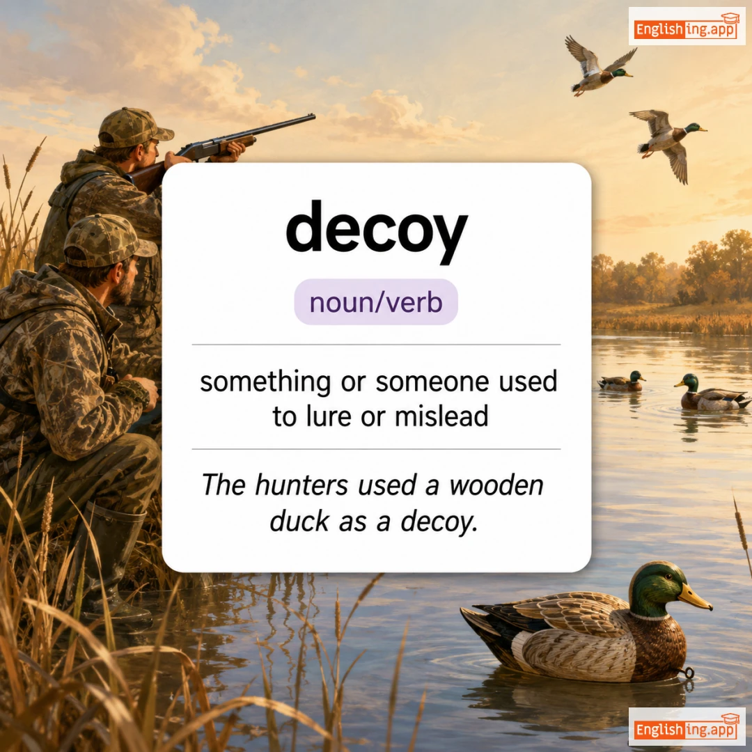 decoy definition card — visual illustration of the meaning
