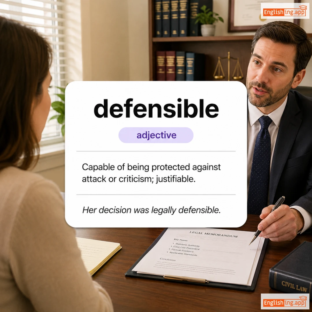 defensible definition card — visual illustration of the meaning