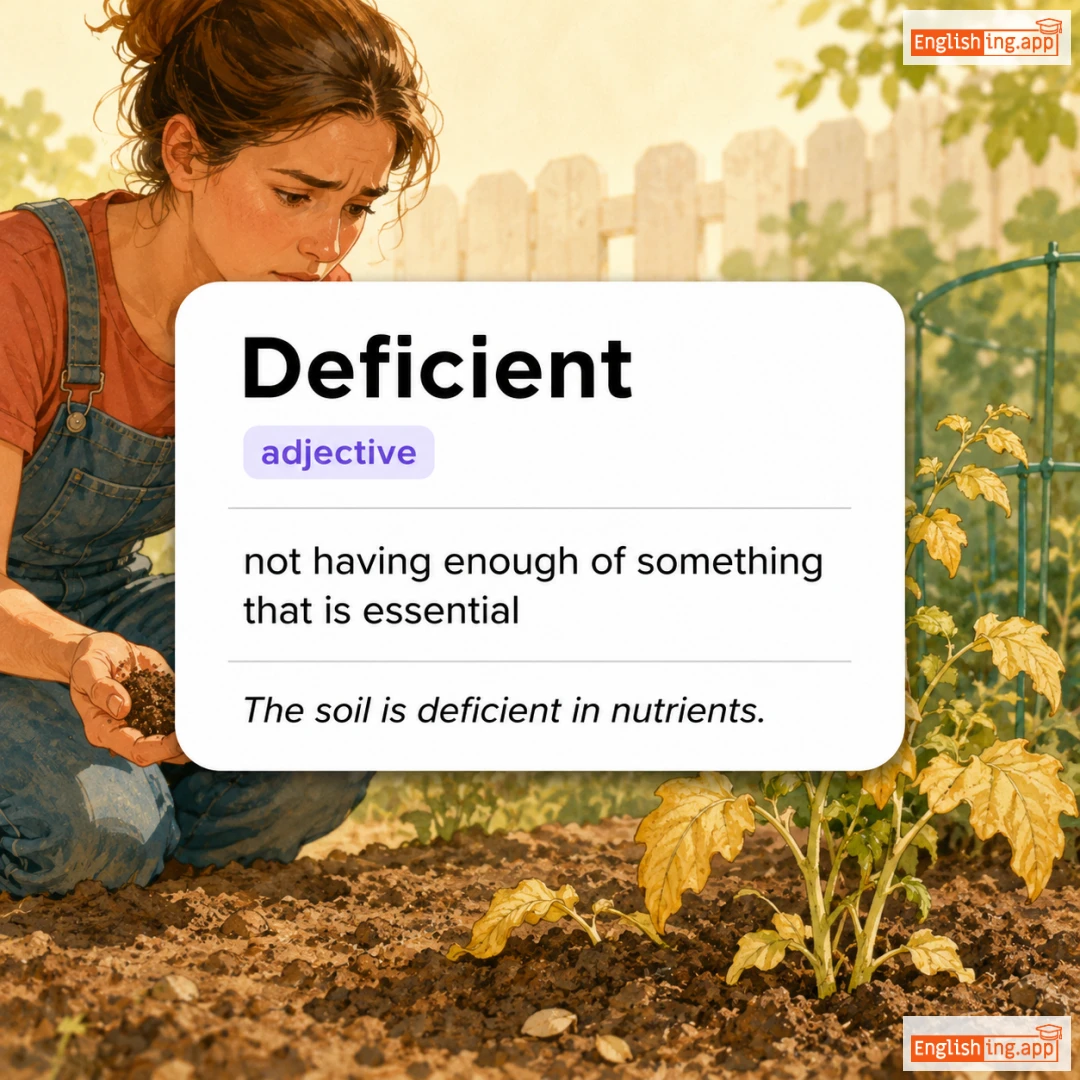 Deficient definition card — visual illustration of the meaning