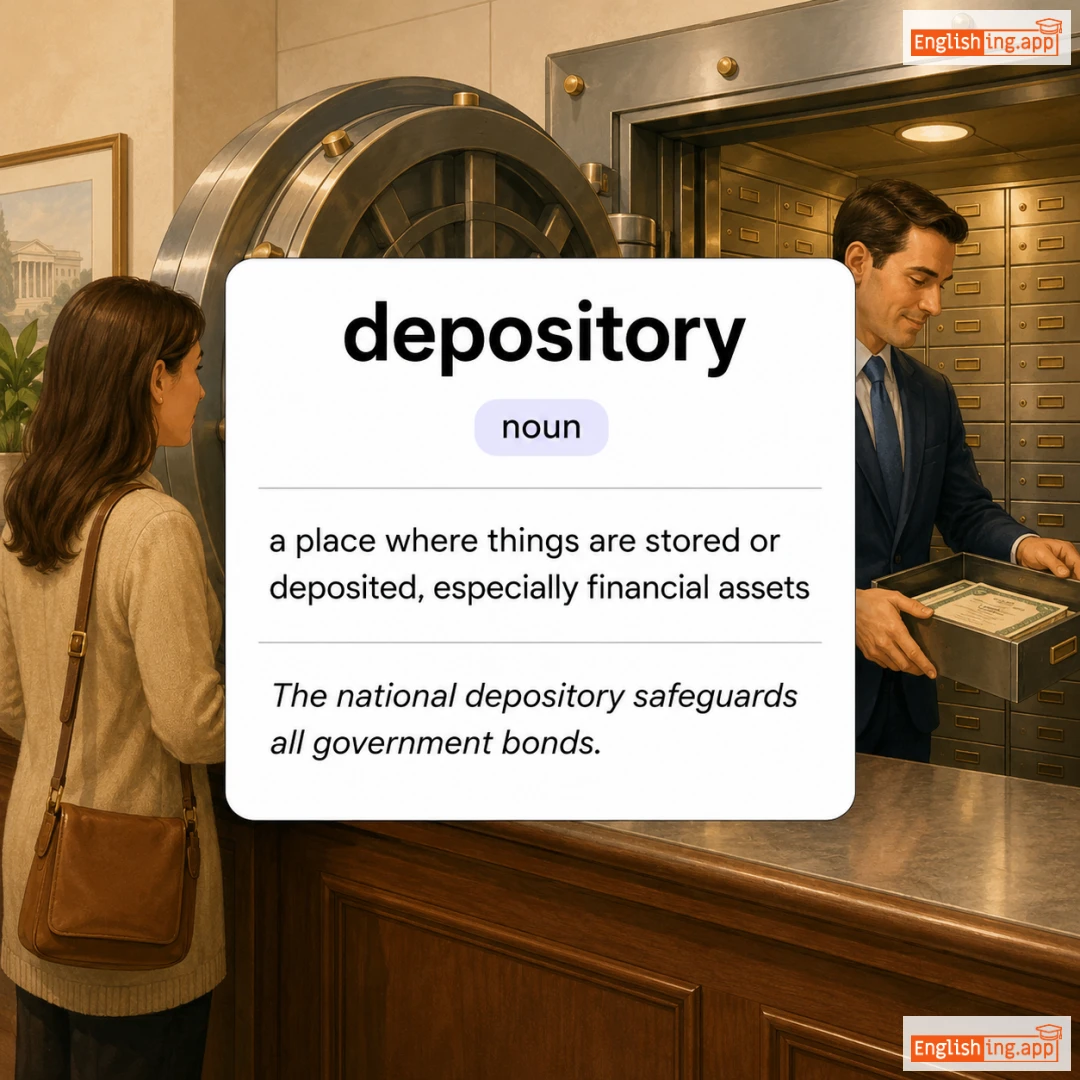 depository definition card — visual illustration of the meaning