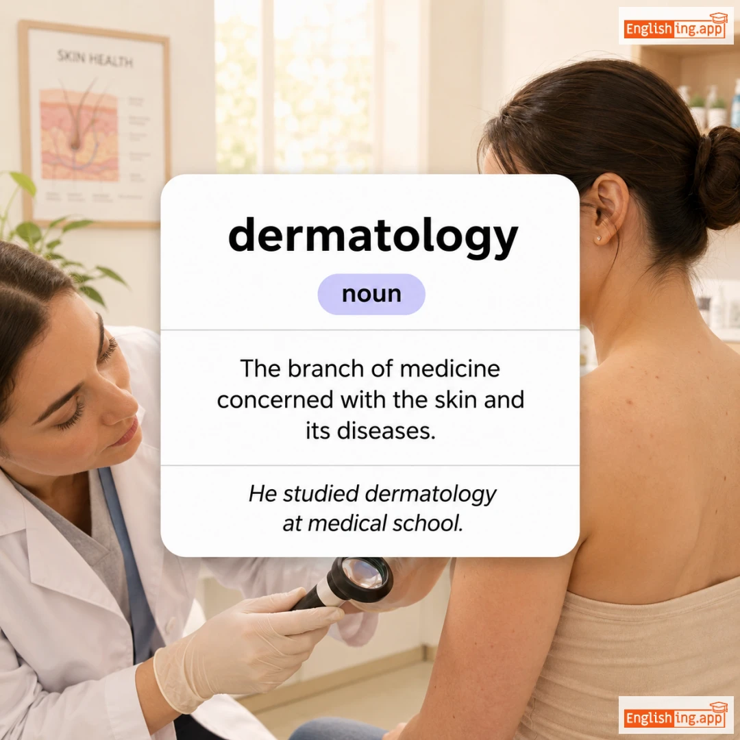 dermatology definition card — visual illustration of the meaning