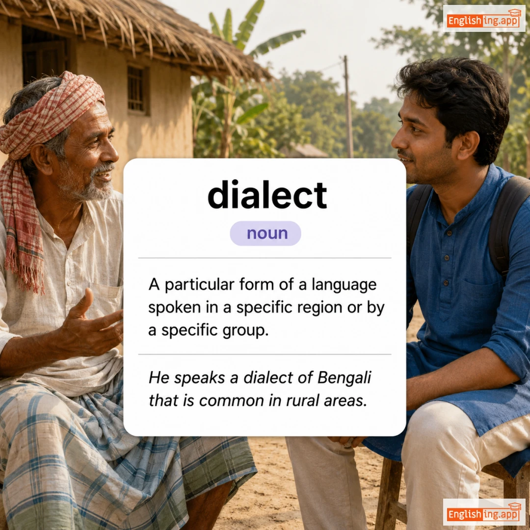dialect definition card — visual illustration of the meaning