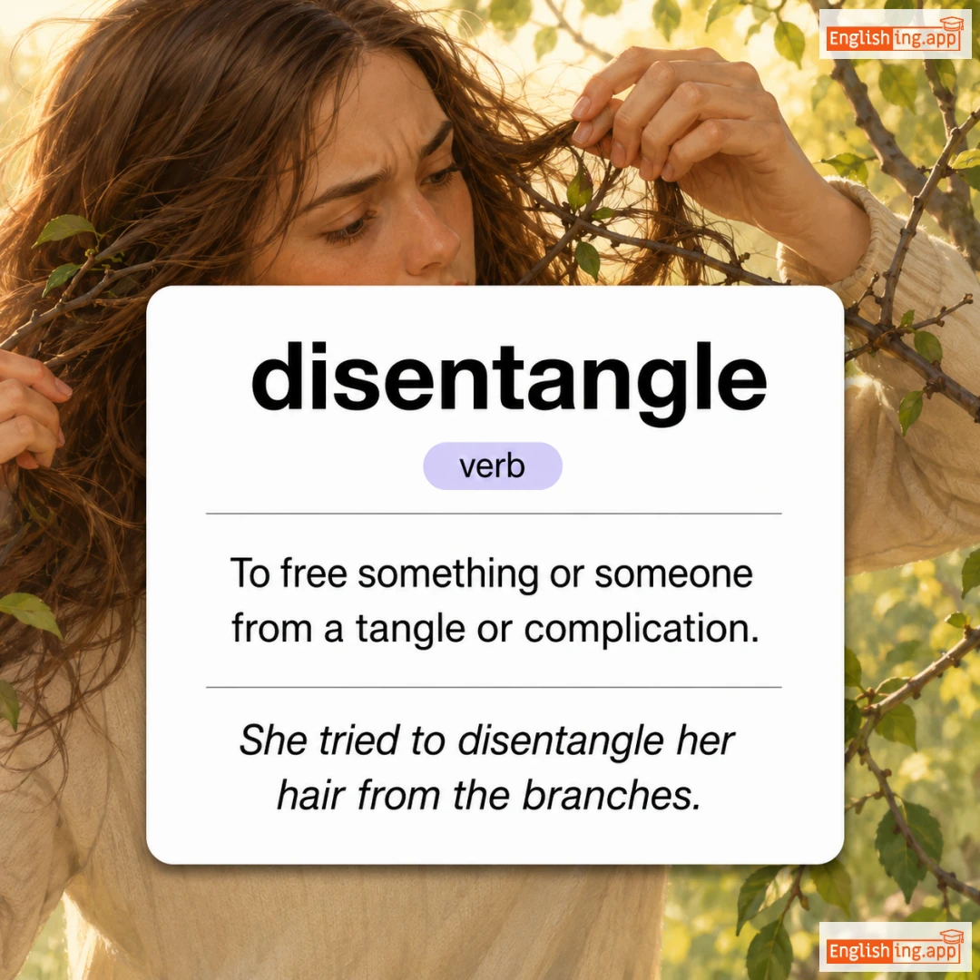 disentangle definition card — visual illustration of the meaning