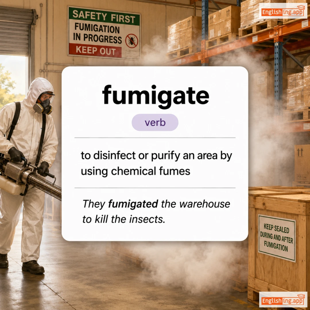 disinfect definition card — visual illustration of the meaning