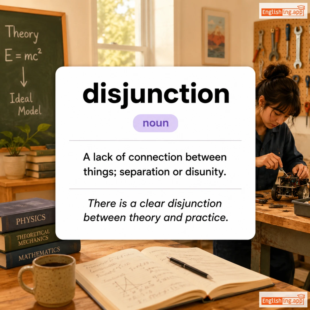 disjunction definition card — visual illustration of the meaning