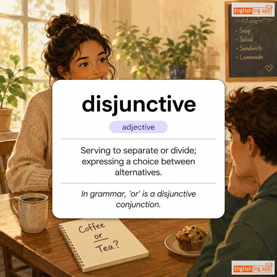 disjunctive definition card — visual illustration of the meaning