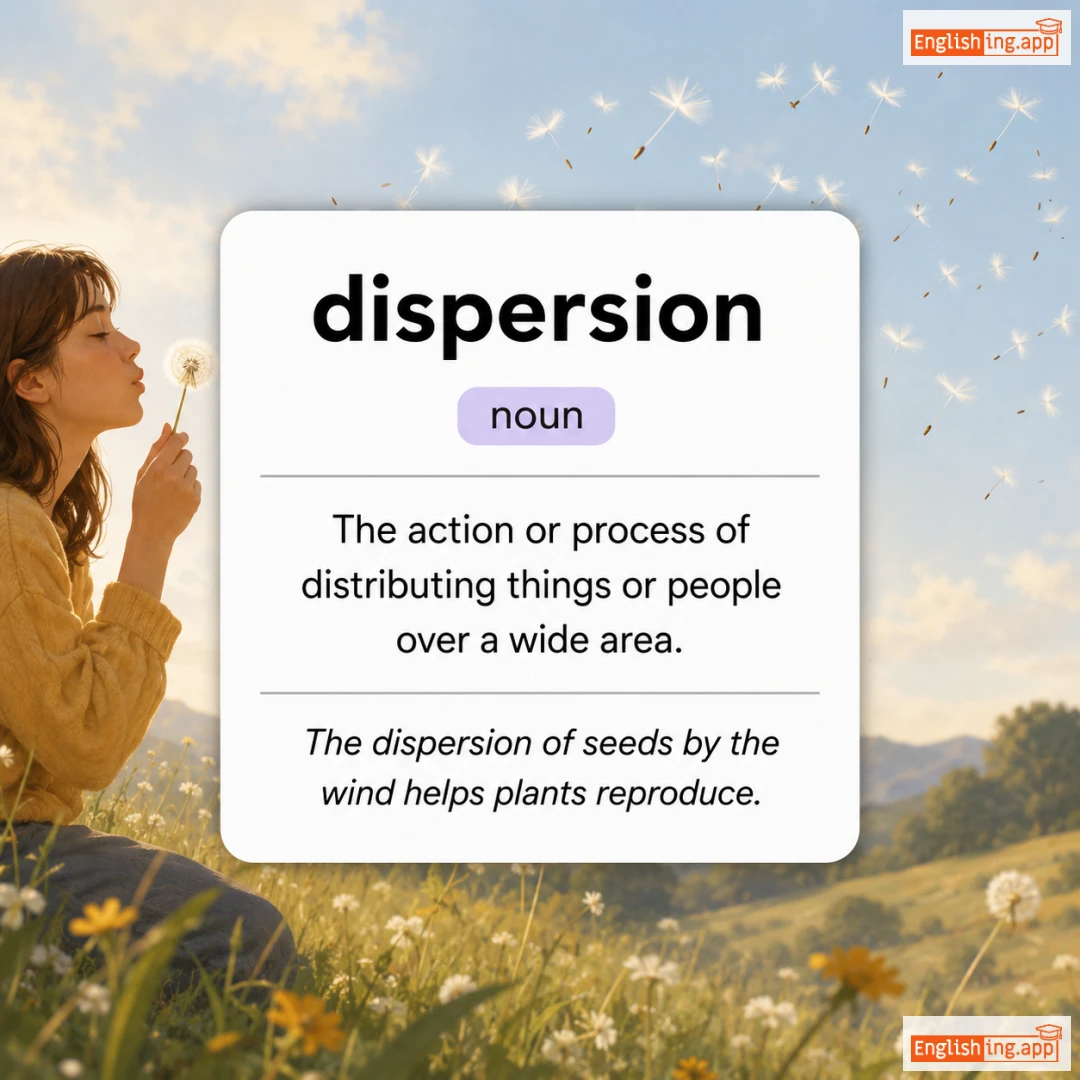 dispersion definition card — visual illustration of the meaning