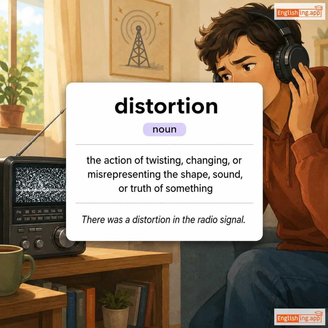 distortion definition card — visual illustration of the meaning