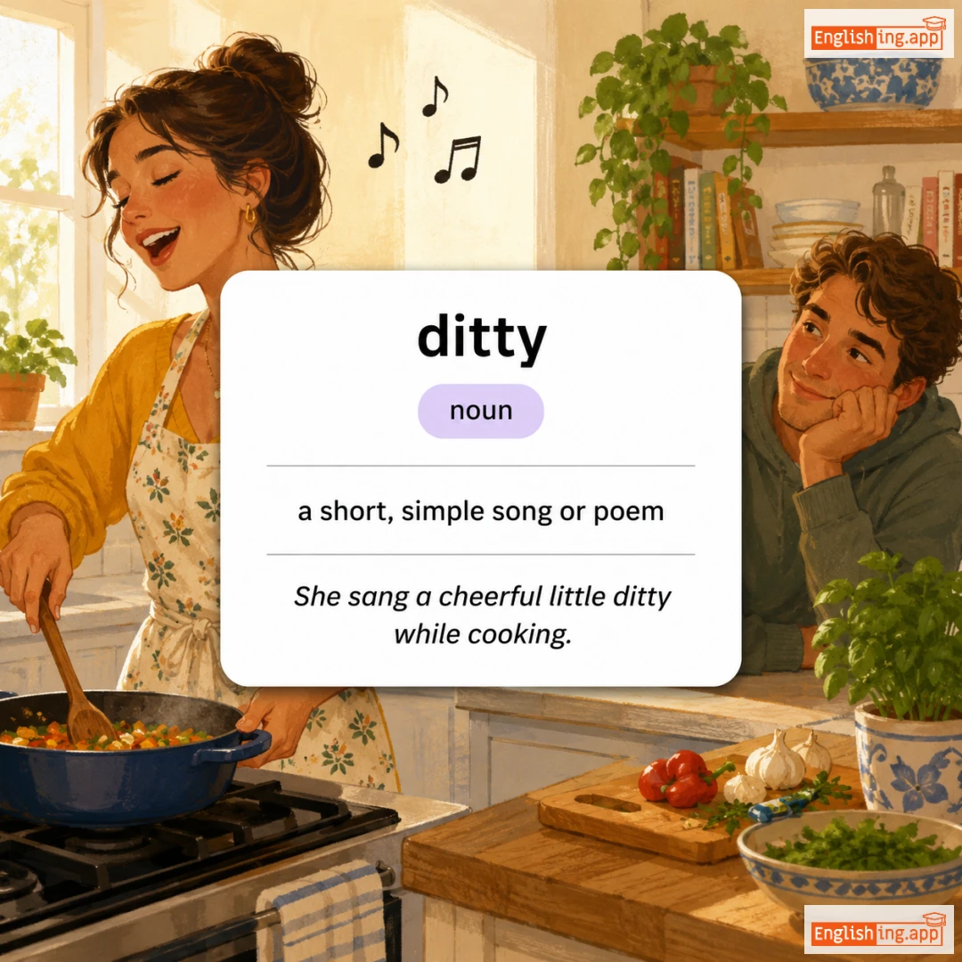 ditty definition card — visual illustration of the meaning