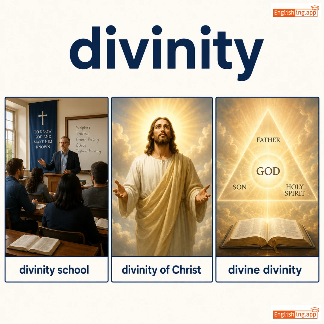 divinity definition card — visual illustration of the meaning