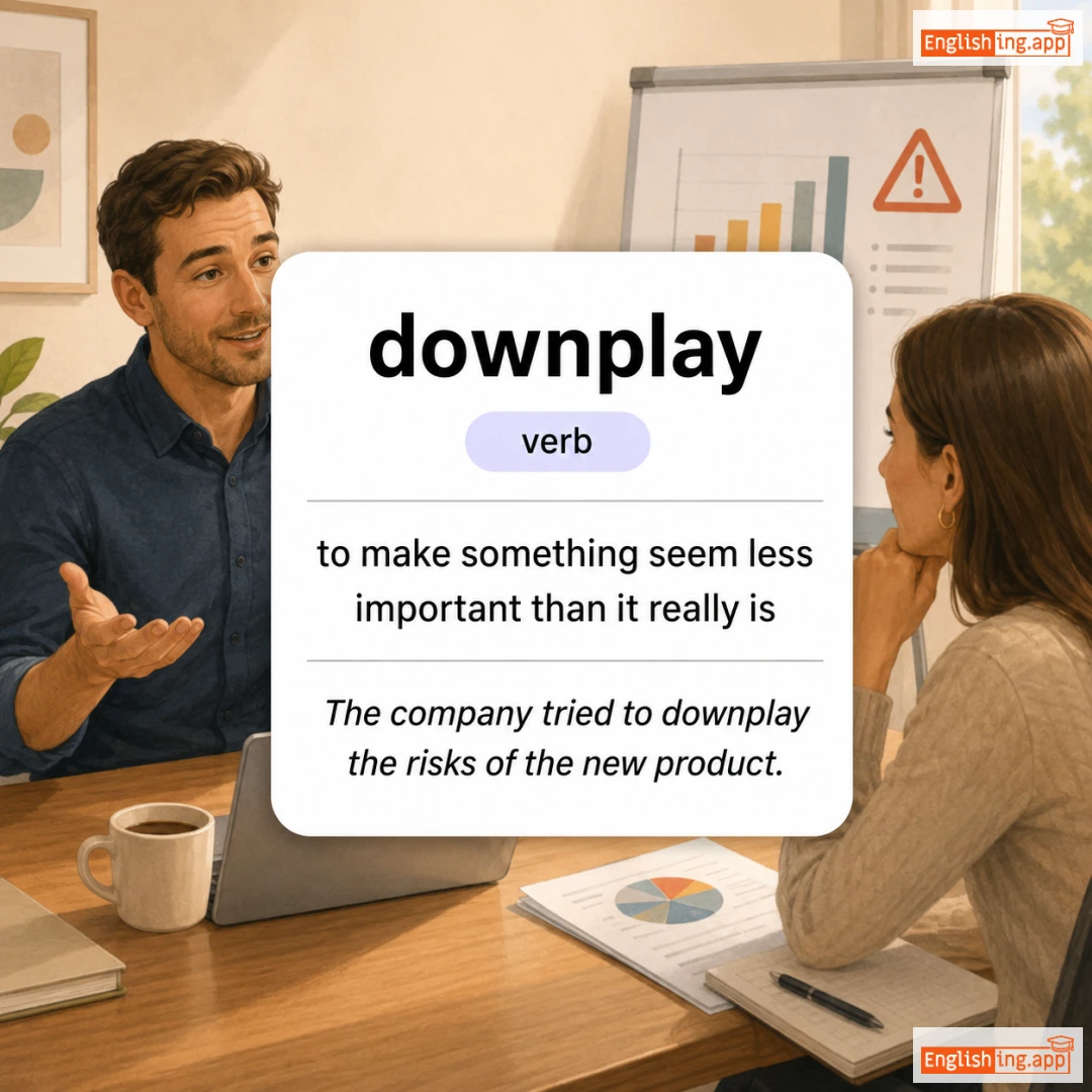 downplay definition card — visual illustration of the meaning