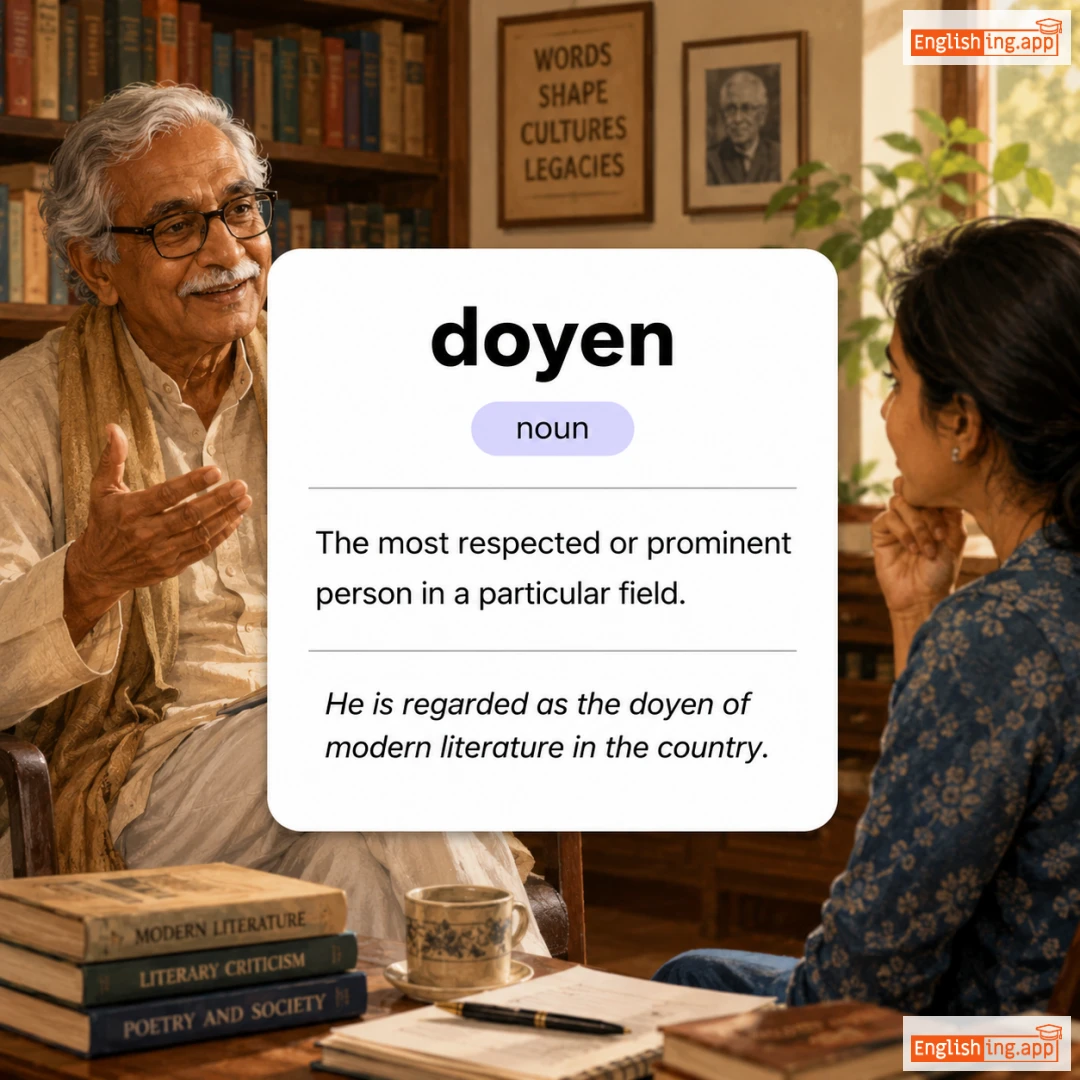 doyen definition card — visual illustration of the meaning