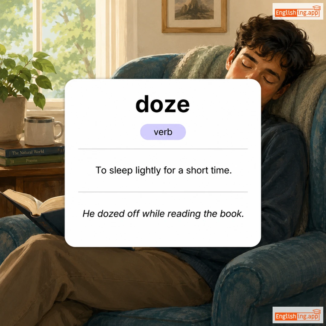 doze definition card — visual illustration of the meaning