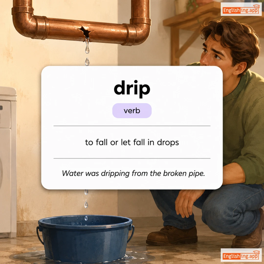 drip definition card — visual illustration of the meaning