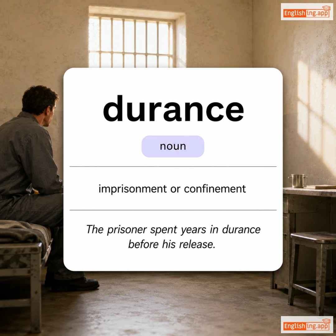 durance definition card — visual illustration of the meaning