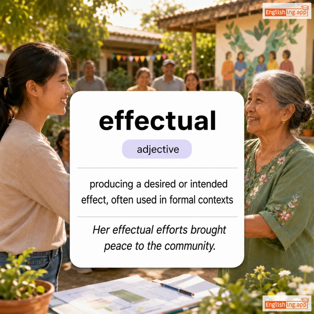 effectual definition card — visual illustration of the meaning