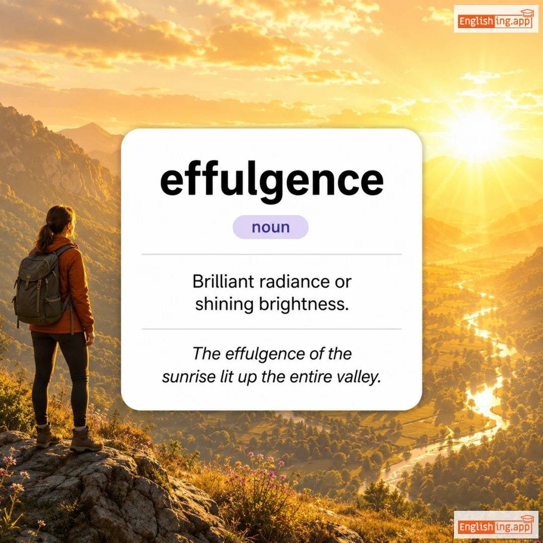 effulgence definition card — visual illustration of the meaning