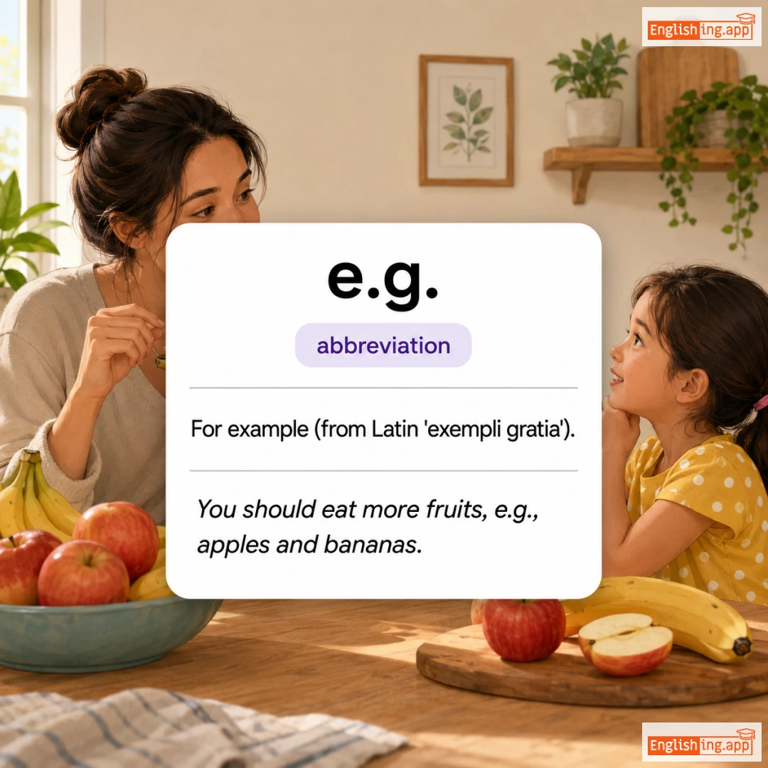 e.g. definition card — visual illustration of the meaning