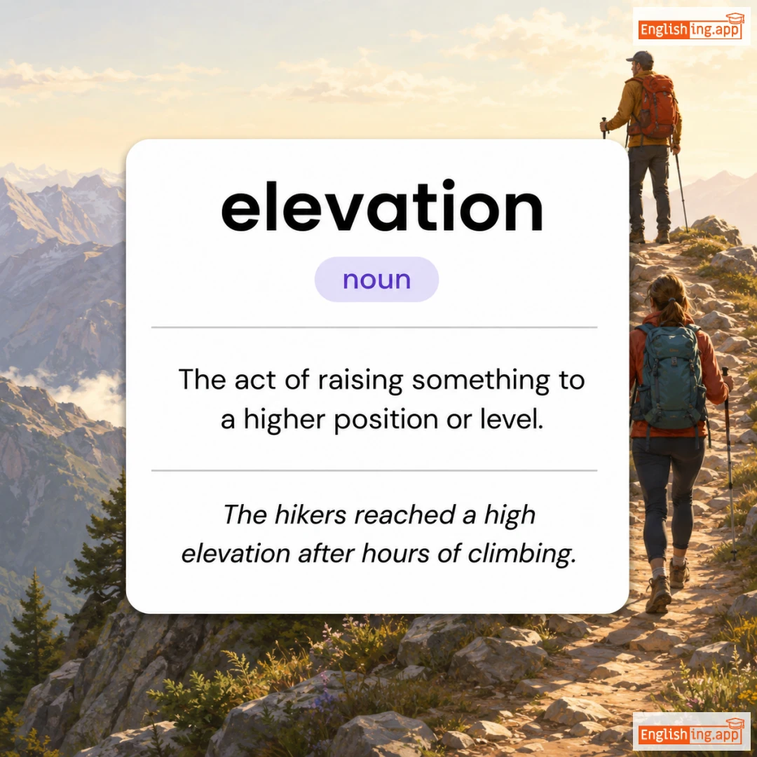 elevation definition card — visual illustration of the meaning