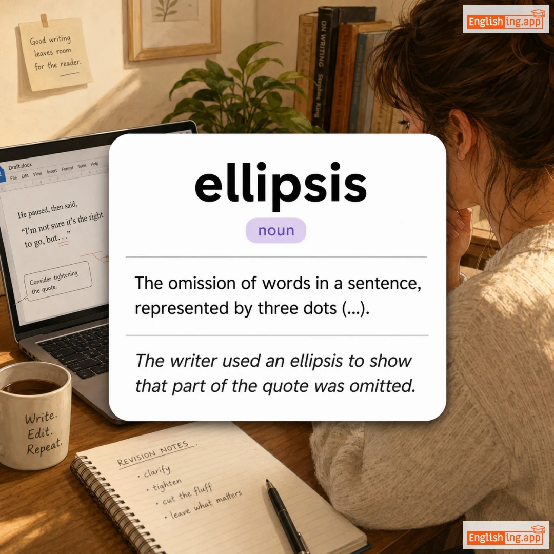 ellipsis definition card — visual illustration of the meaning