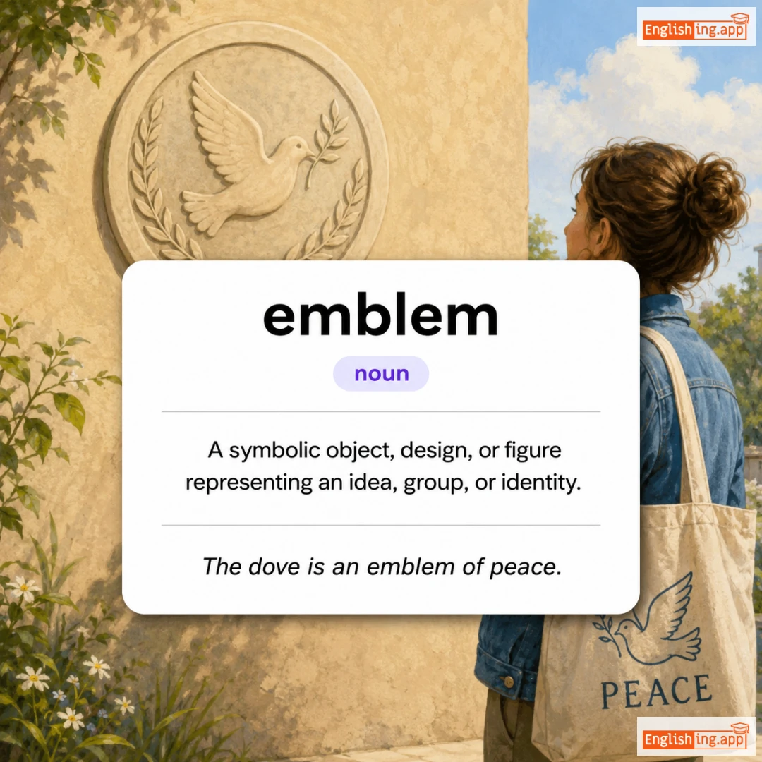emblem definition card — visual illustration of the meaning