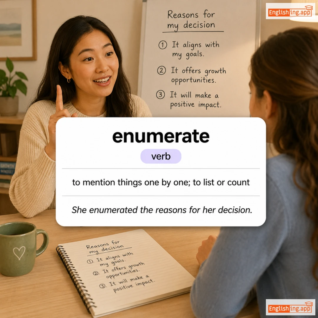 enumerate definition card — visual illustration of the meaning