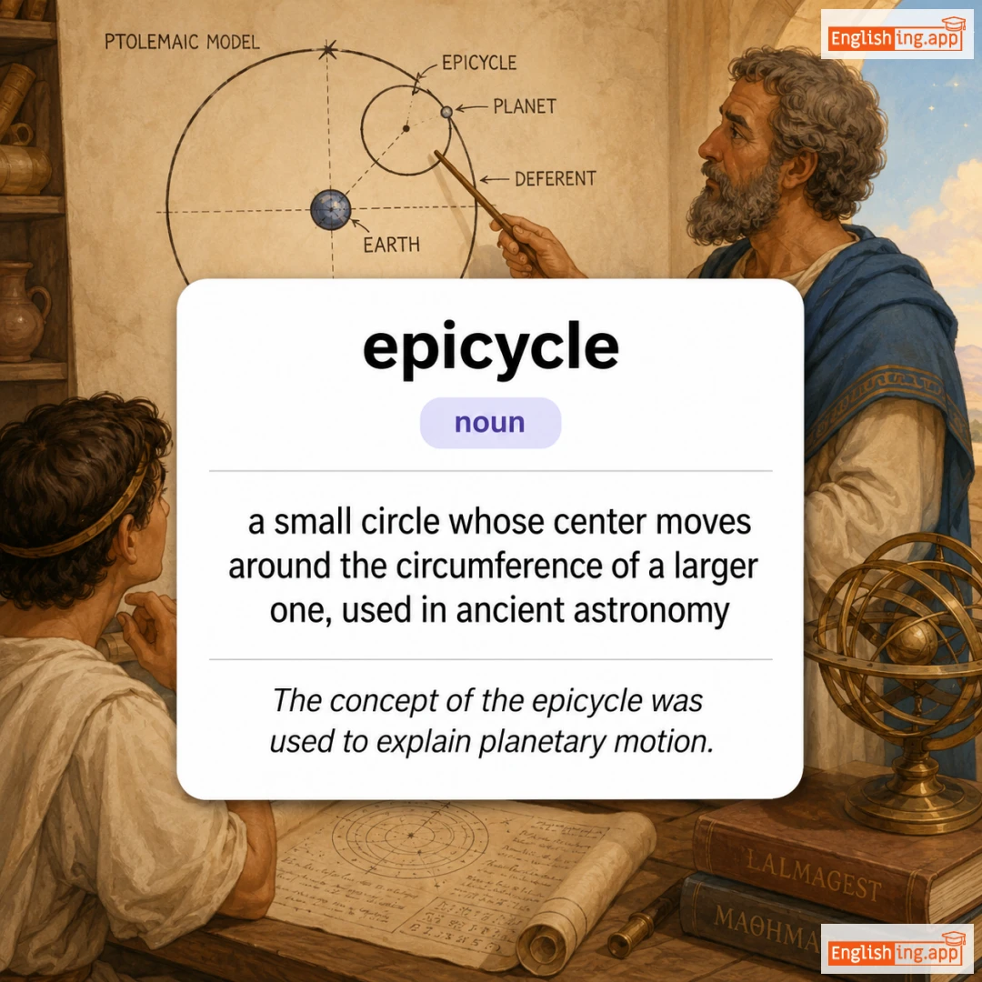 epicycle definition card — visual illustration of the meaning