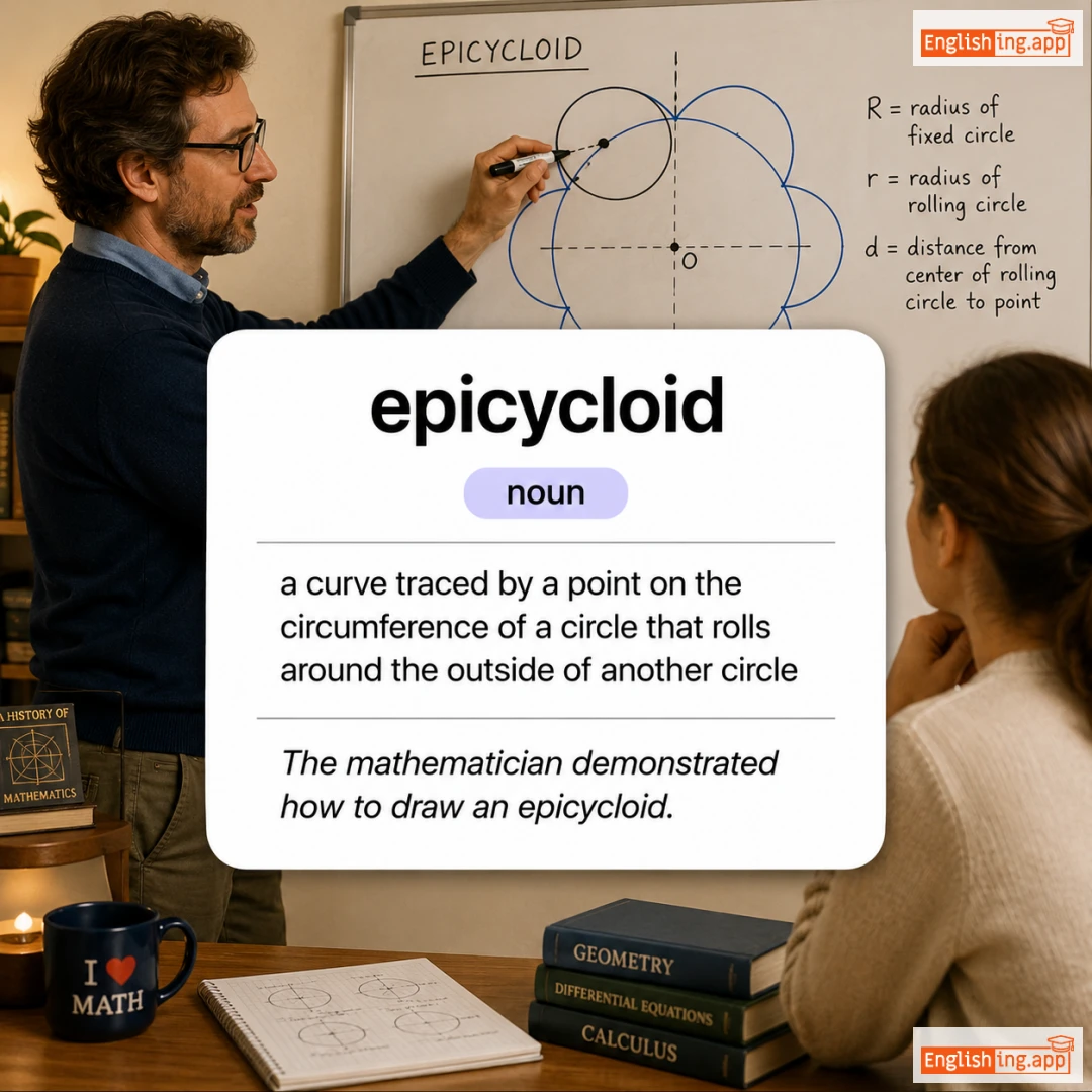 epicycloid definition card — visual illustration of the meaning