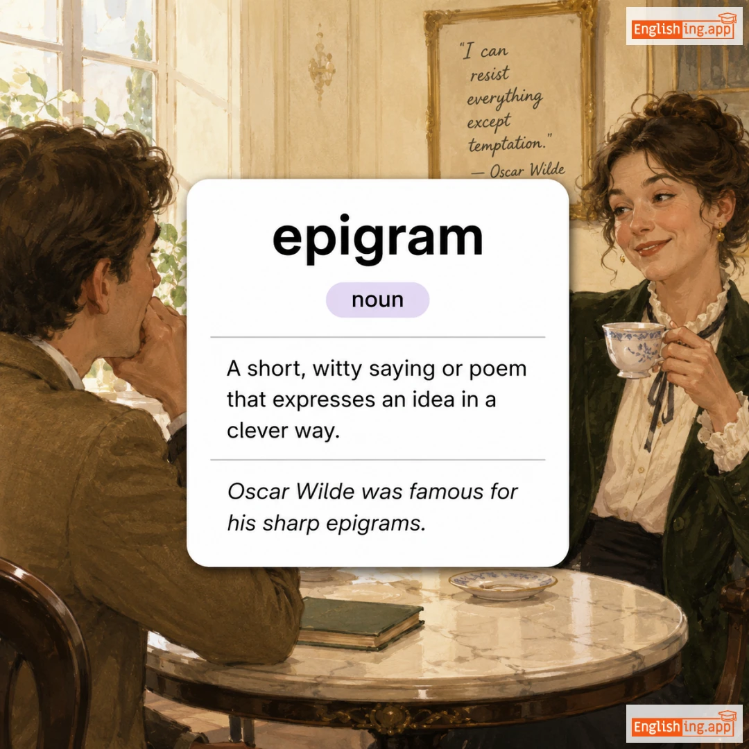 epigram definition card — visual illustration of the meaning