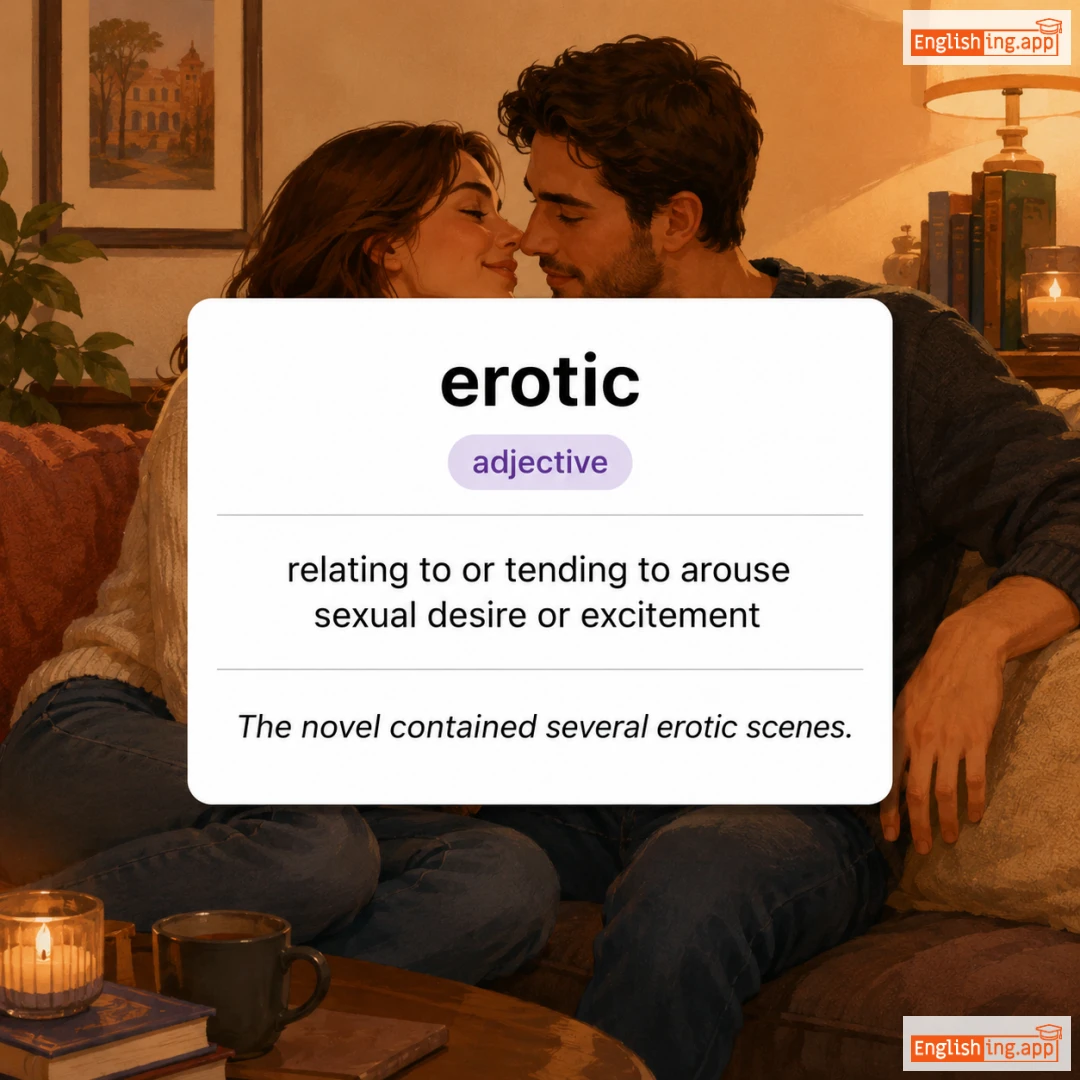 erotic definition card — visual illustration of the meaning