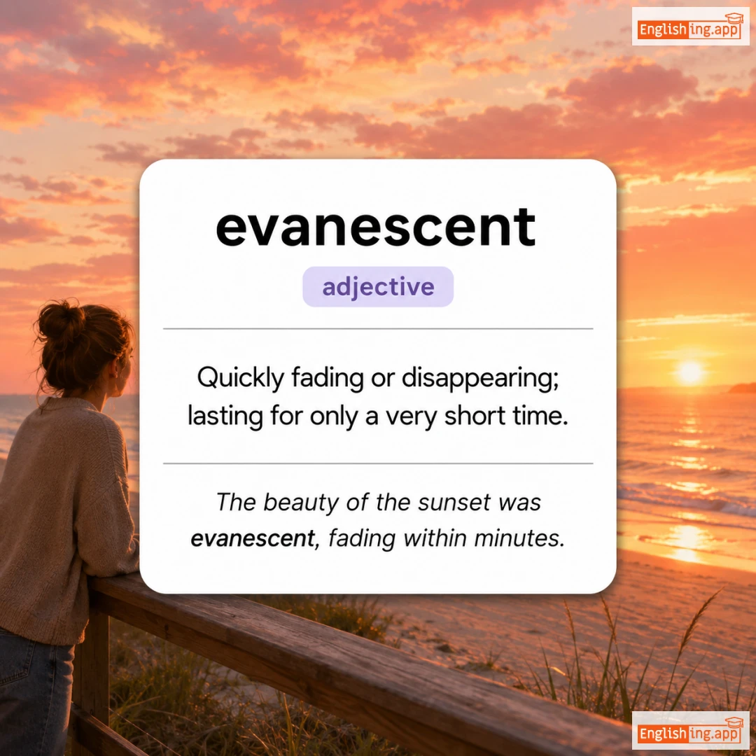 evanescent definition card — visual illustration of the meaning