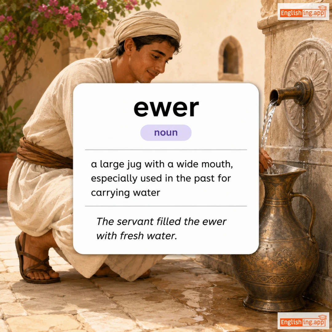 ewer definition card — visual illustration of the meaning