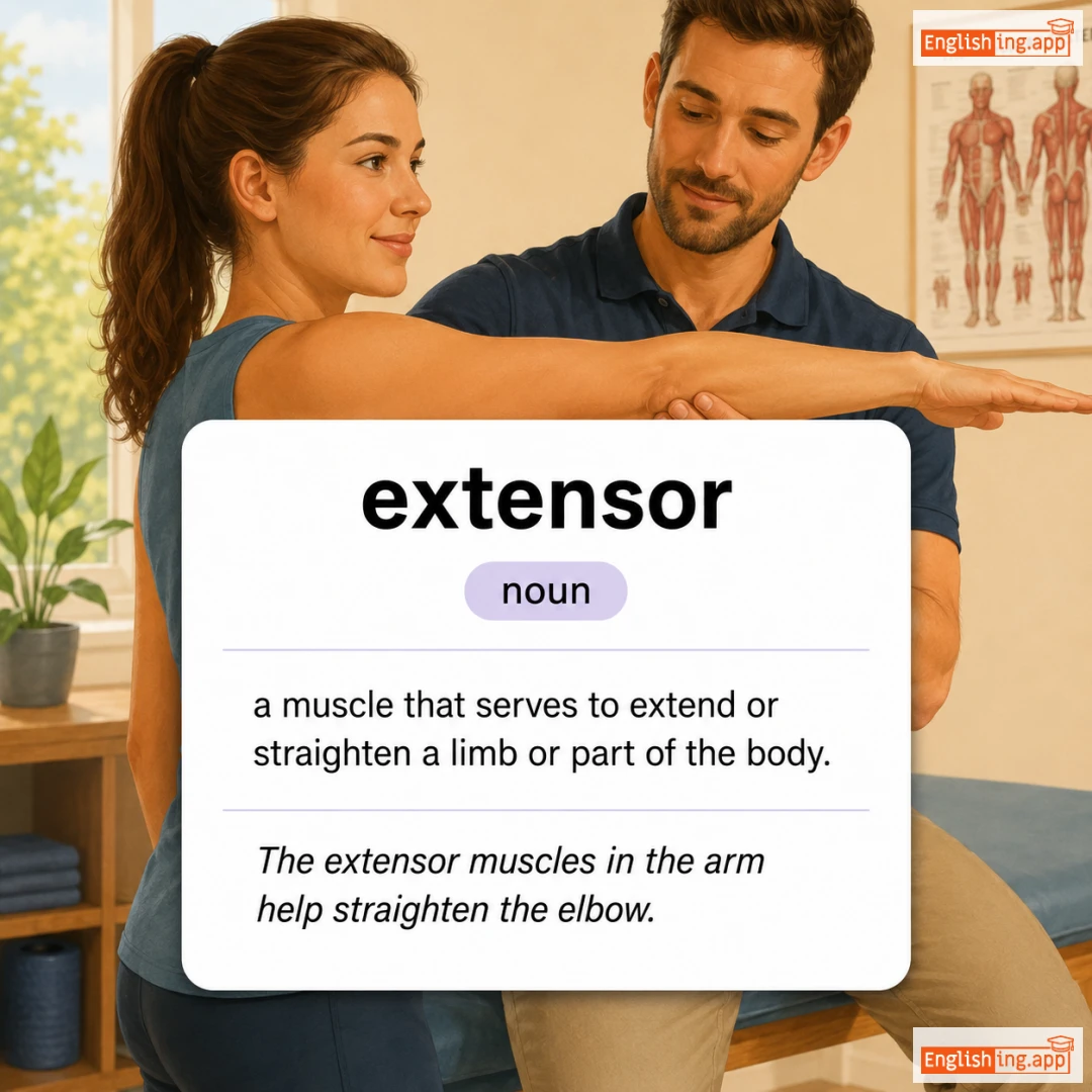 extensor definition card — visual illustration of the meaning