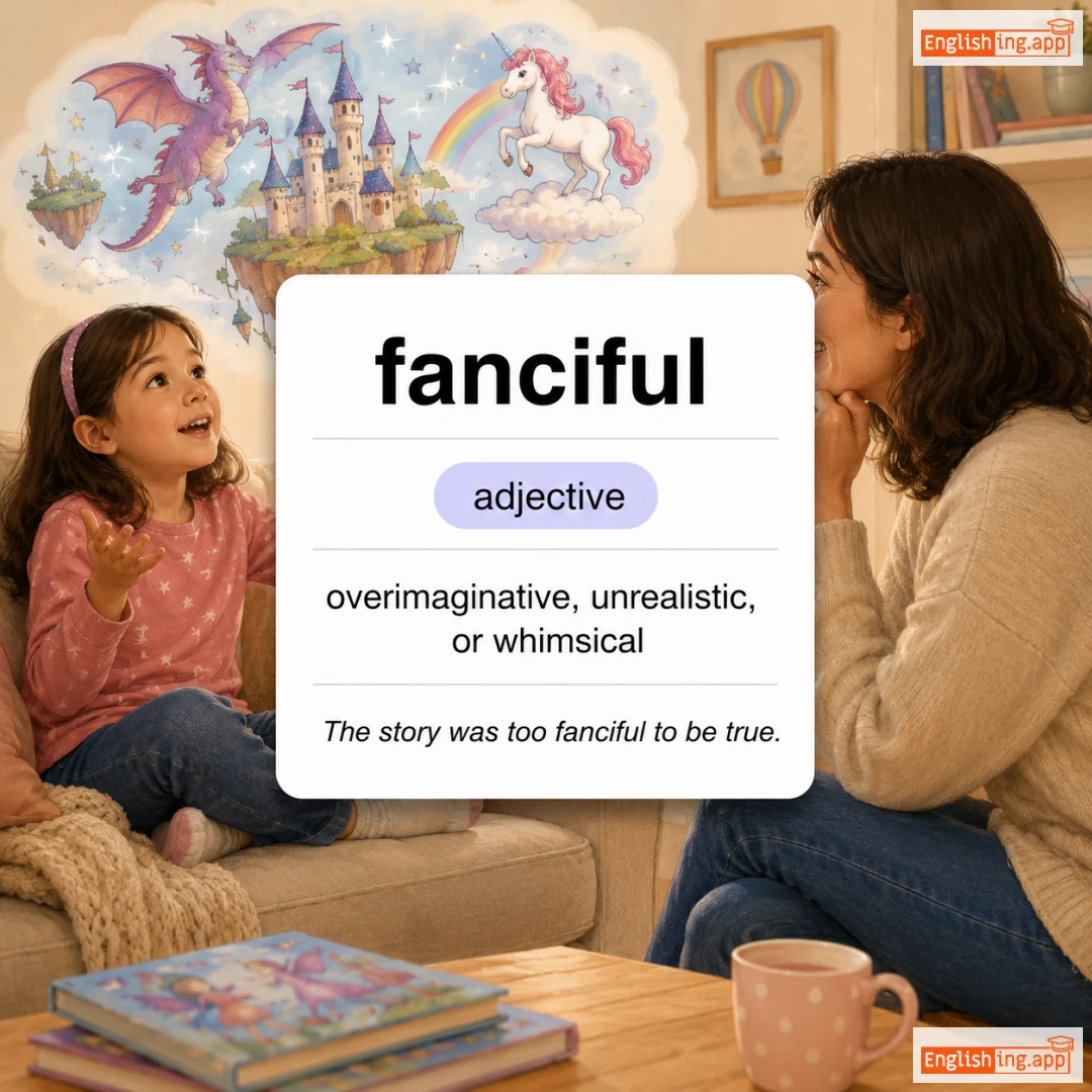 fanciful definition card — visual illustration of the meaning