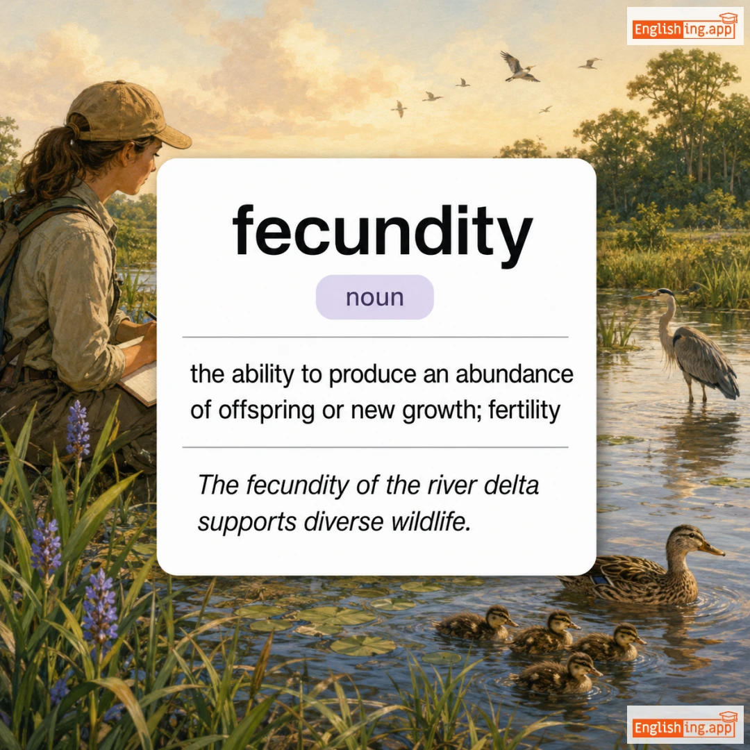 fecundity definition card — visual illustration of the meaning