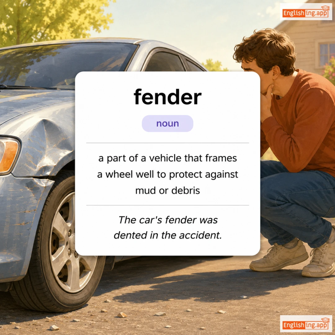 fender definition card — visual illustration of the meaning