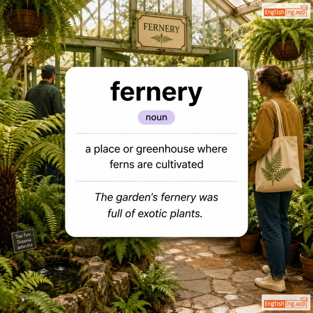 fernery definition card — visual illustration of the meaning