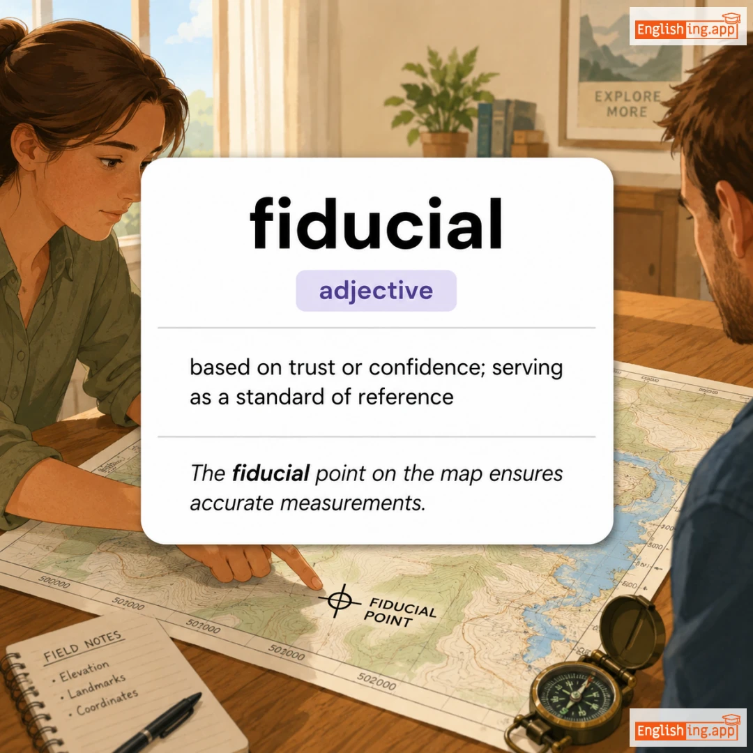 fiducial definition card — visual illustration of the meaning