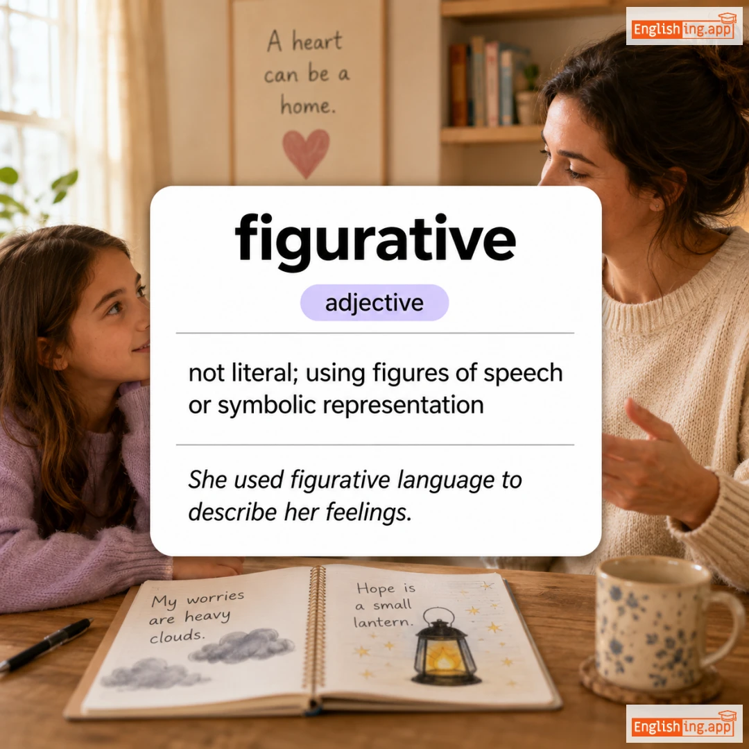 figurative definition card — visual illustration of the meaning