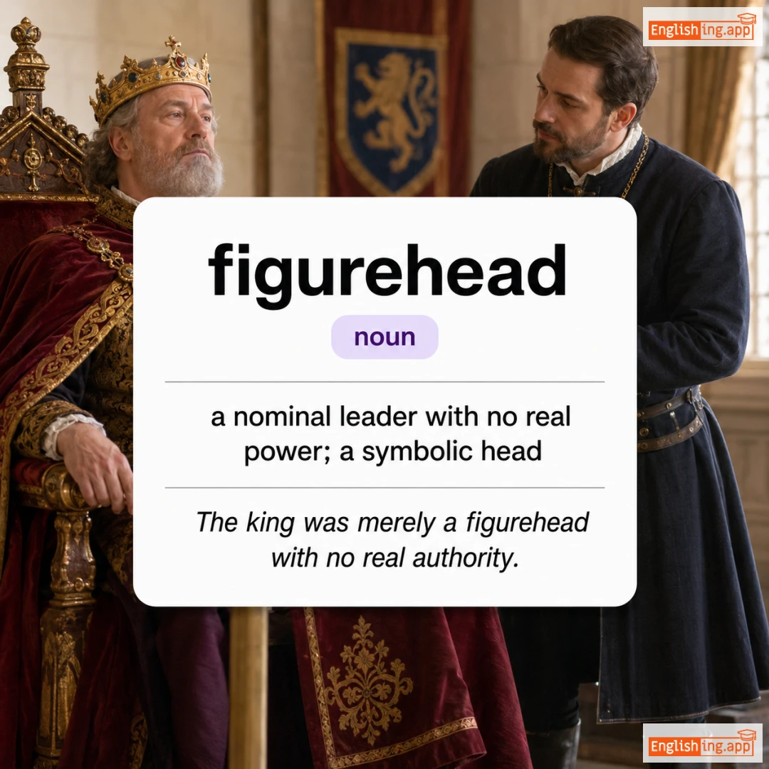figurehead definition card — visual illustration of the meaning