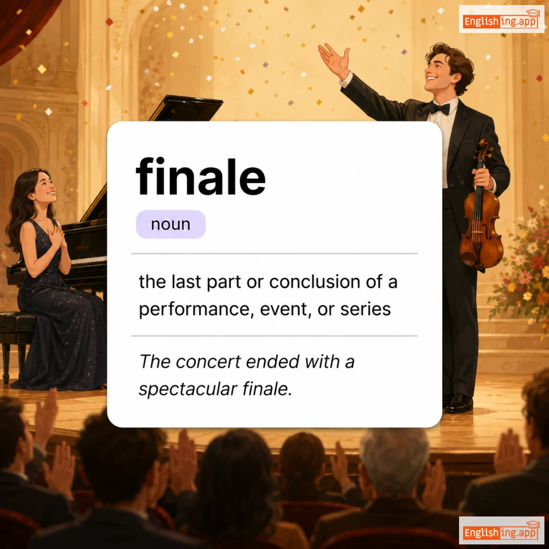 finale definition card — visual illustration of the meaning