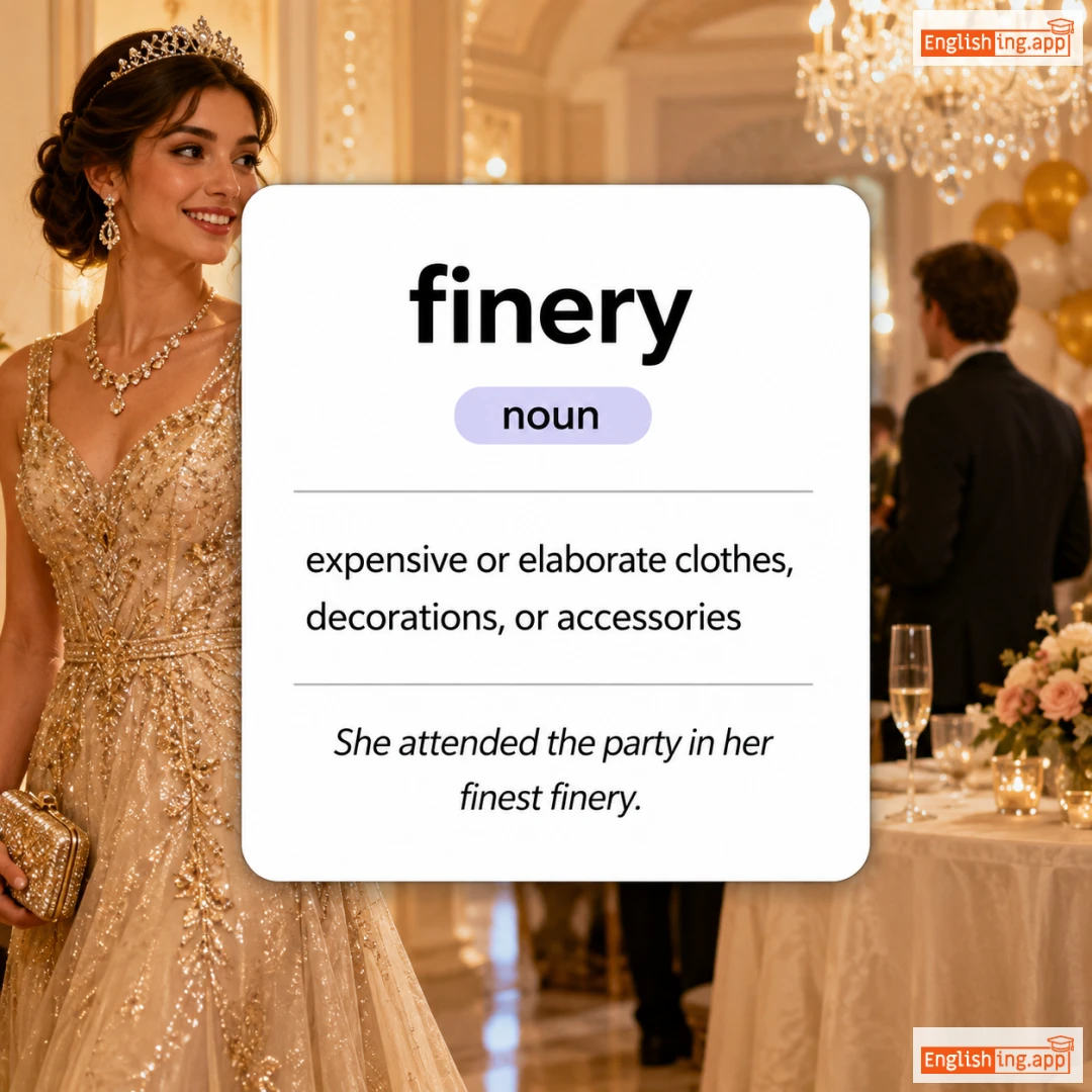 finery definition card — visual illustration of the meaning