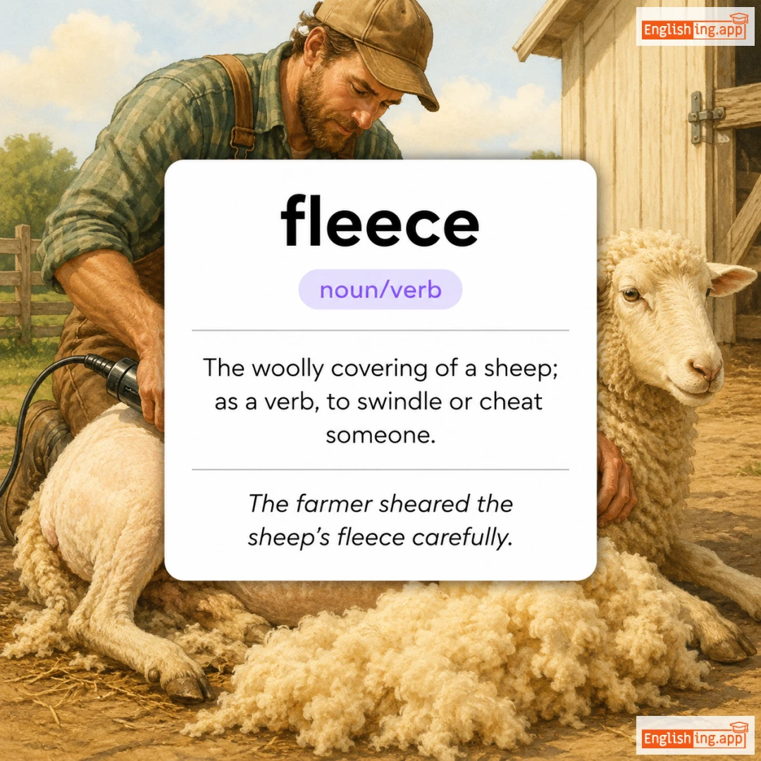 fleece definition card — visual illustration of the meaning