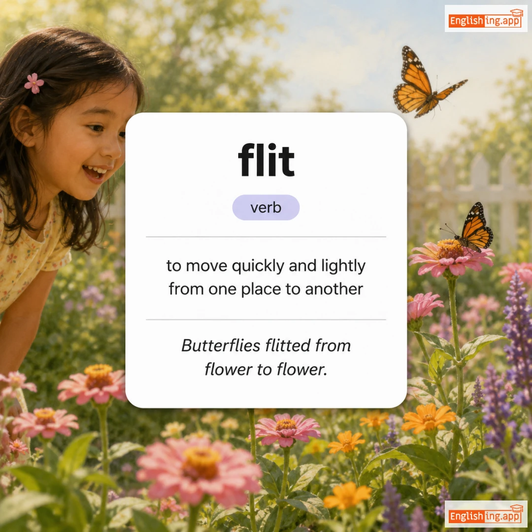 flit definition card — visual illustration of the meaning