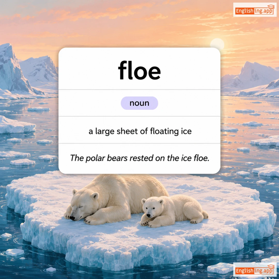 floe definition card — visual illustration of the meaning