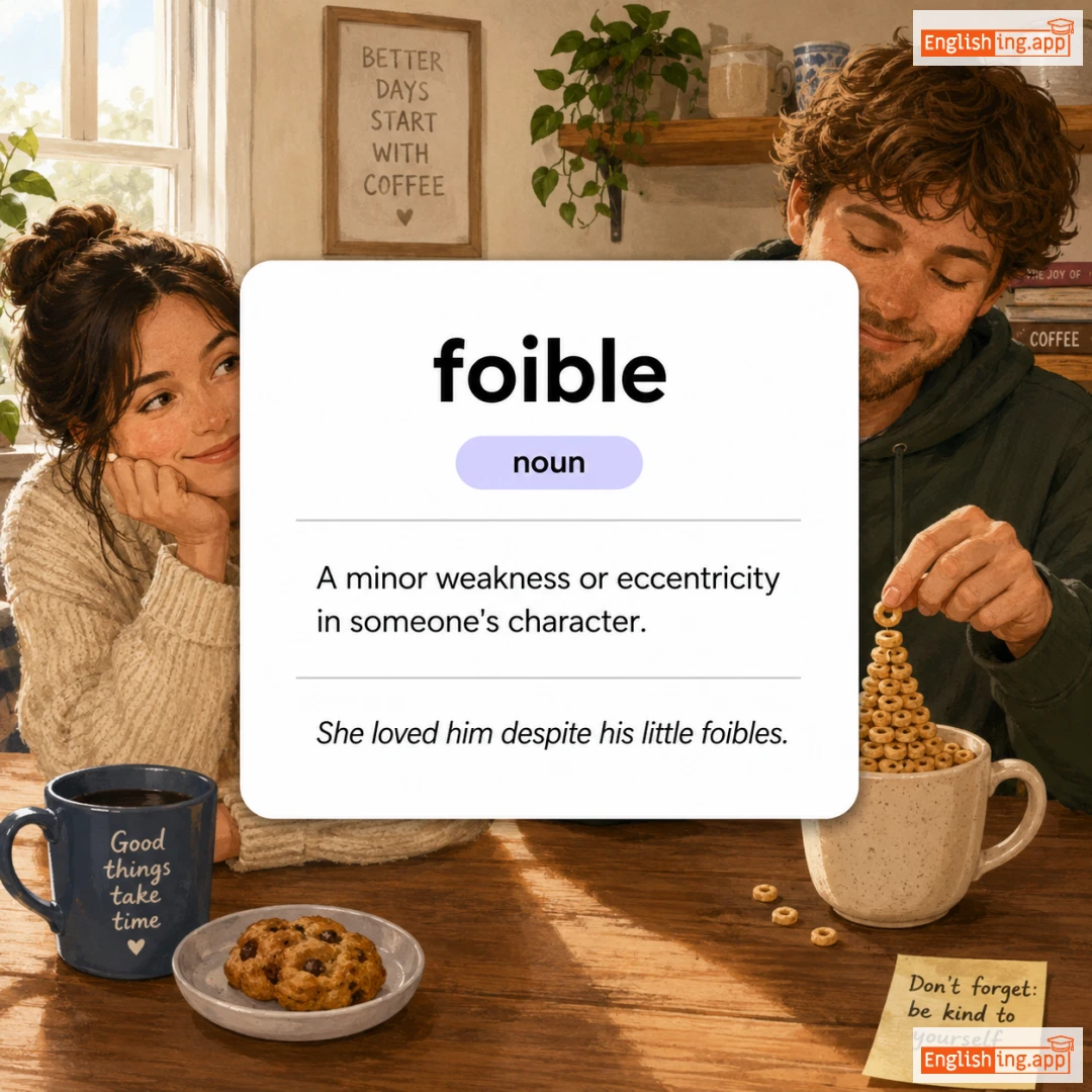 foible definition card — visual illustration of the meaning
