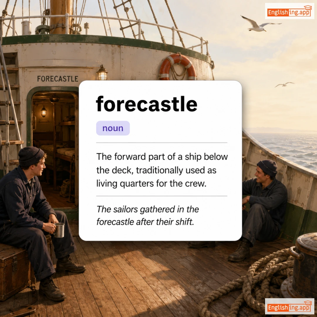 forecastle definition card — visual illustration of the meaning