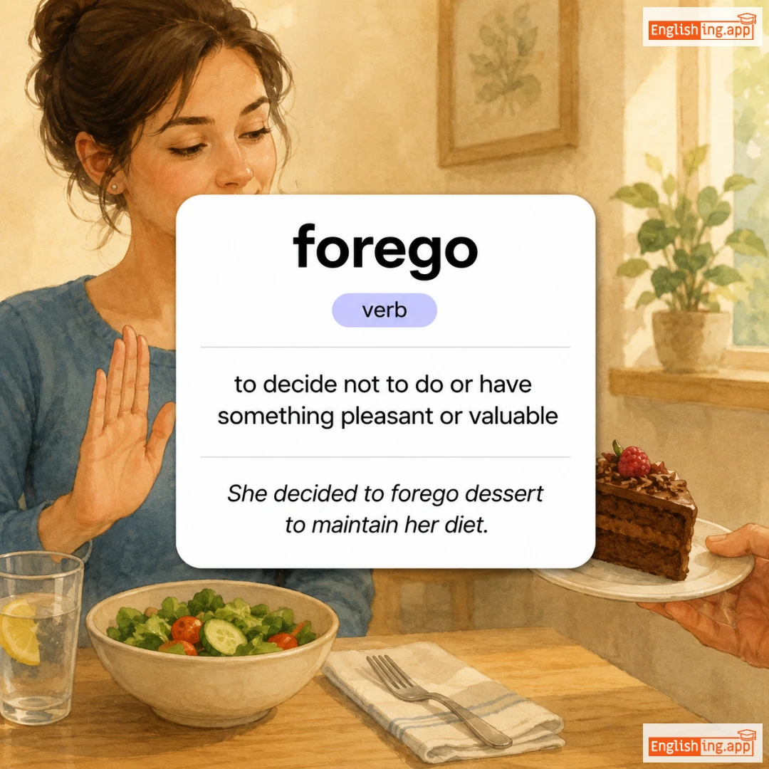 forego definition card — visual illustration of the meaning