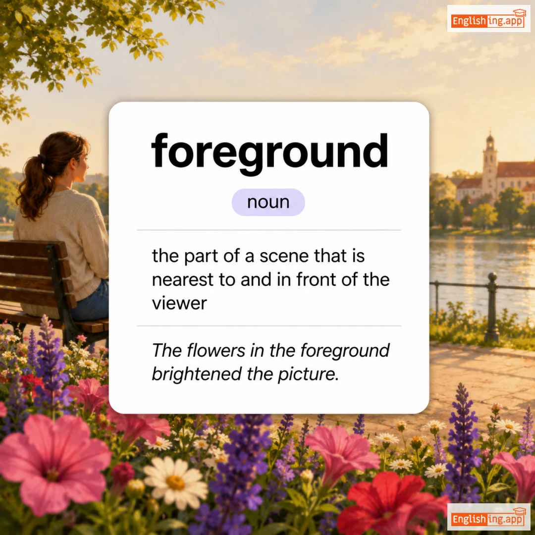 foreground definition card — visual illustration of the meaning